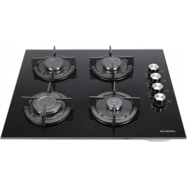 Фото - Варильна поверхня газова Kumtel KO-40TAHDF С BLACK GLASS